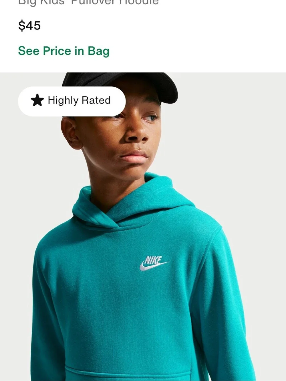 Nike Aqua/Turquoise Hooded Pullover